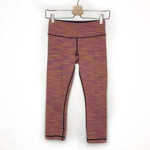 Lululemon Wunder Under Crop Leggings 4 Wee Are From Space Stripe High Rise